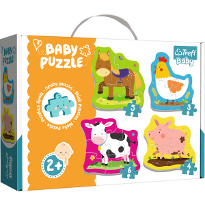 TREFL BABY PUZZLE ANIMALS ON THE FARM Genuine For Sale