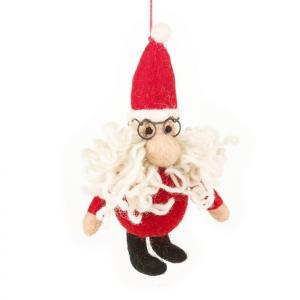Curly Santa Hanging Christmas Decoration by Felt So Good Outlet Discount Authentic