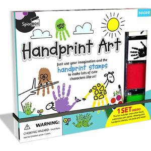 SPICE BOX HANDPRINT ART Clearance Low Pice Fee Shipping