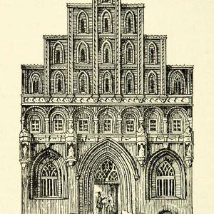 1914 Print Brick House Hamburg Germany Architecture Building Historic XEEA5 New Online