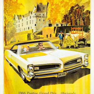 1966 Ad Vintage Pontiac Grand Prix 2-Door Luxury Car Classic Automobile YLZ1 Cheap Extremely