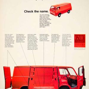 1966 Ad Vintage GMC Handi-Van Red Van Car General Motors GM Vehicle Truck YLZ1 Best Place To Buy Online