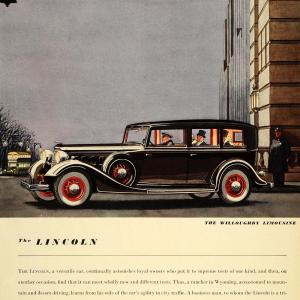 1934 Ad Lincoln Car Willoughby Limousine Luxury Ford - ORIGINAL ADVERTISING VF1 Discount With Mastercard