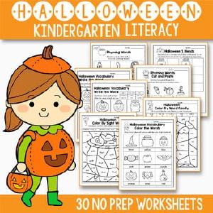 Halloween Activities For Kindergarten Literacy No Prep View Cheap Pice