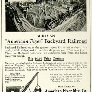 1924 Ad American Flyer Backyard Model Railroad Children Toy Train Structo YYC5 Buy Cheap Visit