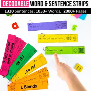 The Ultimate Decodable Words and Sentences Strips MEGA BUNDLE (Editable) - Science of Reading Aligned - K - 2nd Grade Manchester Sale Online