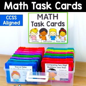 1st Grade Math Task Cards, Centers, Games MEGA BUNDLE - CCSS Aligned Clearance Official