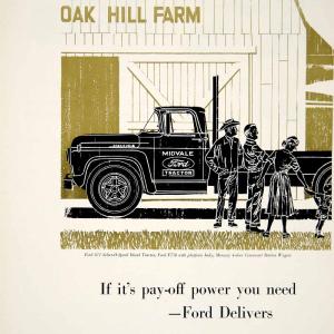 1960 Ad Ford Tractor Midvale Truck Boys Station Wagon Farmer Dearborn YFQ1 Clearance Official Site