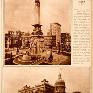 1923 Rotogravure Indianapolis Indiana State Capital Building Cityscape Historic Cheap Sale Shop For
