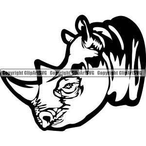 Rhino Rhinoceros Animal ClipArt SVG Cheap Sale 100% Guaranteed