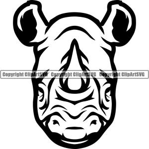 Rhino Rhinoceros Animal ClipArt SVG Sale Cheap Pices