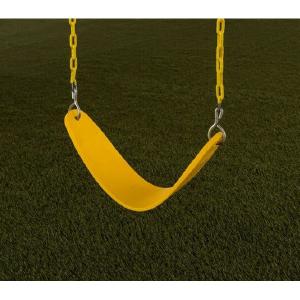 Yellow Plastic Belt Swing Seat with Chains (Set of 2) #HA735 Clearance 2025