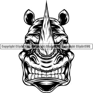 Rhino Rhinoceros Animal ClipArt SVG Discount Exclusive