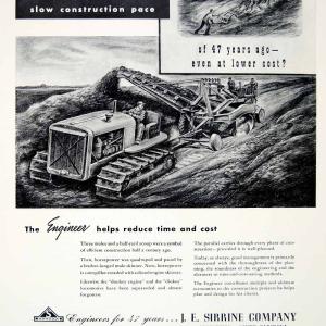 1949 Ad J E Sirrine Engineer Bulldozer Tractor Construction Greenville Dirt YFT4 Clearance Best Store To Get