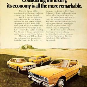 1972 Ad Datsun 610 Hardtop Sedan Wagon Yellow Car Automobile Landscape YCD8 Cheap Pice Outlet Sale