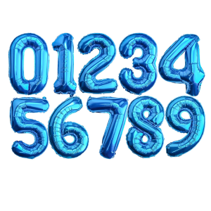 34" Blue Number Balloon Clearance Original