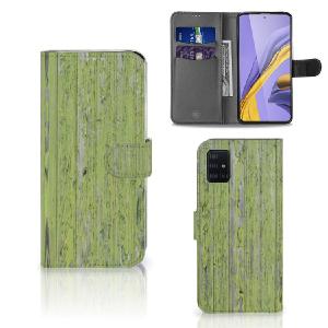 Samsung Galaxy A51 Book Style Case Green Wood Discount Manchester
