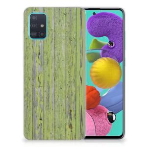 Samsung Galaxy A51 Bumper Hoesje Green Wood Cheap For Nice