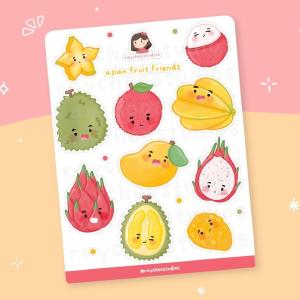 Asian Fruits Sticker Sheet Online Online Free Shipping