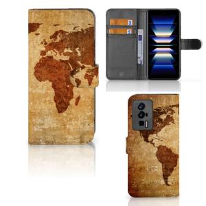 Xiaomi Poco F5 Pro Flip Cover Wereldkaart Cheapest For Sale