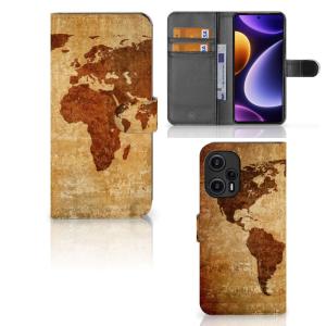 Xiaomi Poco F5 Flip Cover Wereldkaart Outlet Purchase