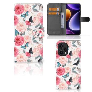 Xiaomi Poco F5 Hoesje Butterfly Roses Outlet Store For Sale