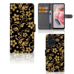 Xiaomi Redmi Note 12 4G Hoesje Gouden Bloemen Visit Sale Online