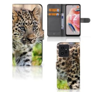 Xiaomi Redmi Note 12 4G Telefoonhoesje met Pasjes Baby Luipaard Original Cheap Pice