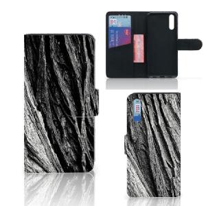 Book Style Case Huawei P20 Boomschors Grijs Cheap Fashion Style