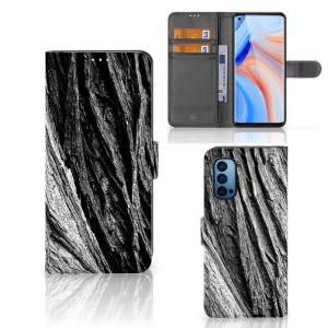 Book Style Case OPPO Reno 4 Pro 5G Boomschors Grijs Fashion Style Online