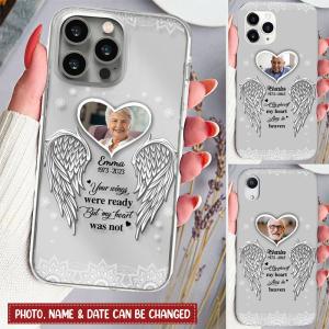 A Big Piece Of My Heart Lives In Heaven - Personalized Memorial Phone Case Cheap Sale Brand New Unisex
