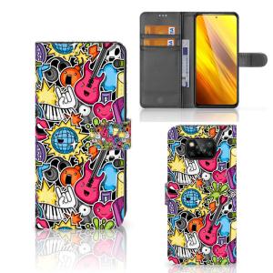 Xiaomi Poco X3 | Poco X3 Pro Wallet Case met Pasjes Punk Rock Sale Professional