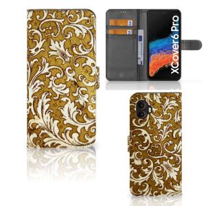 Wallet Case Samsung Galaxy Xcover 6 Pro Barok Goud Free Shipping With Paypal