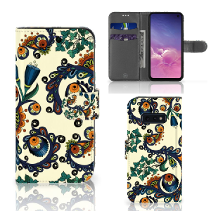 Wallet Case Samsung Galaxy S10e Barok Flower High Quality Cheap Pice