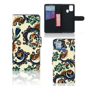 Wallet Case Samsung Galaxy M31 Barok Flower Enjoy Cheap Pice