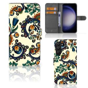 Wallet Case Samsung Galaxy S23 Plus Barok Flower Cheap Sale Pay With Visa