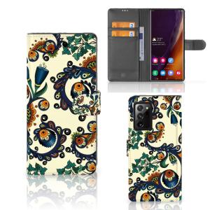 Wallet Case Samsung Galaxy Note20 Ultra Barok Flower Clearance Cost
