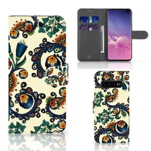 Wallet Case Samsung Galaxy S10 Plus Barok Flower Discount 2025 New