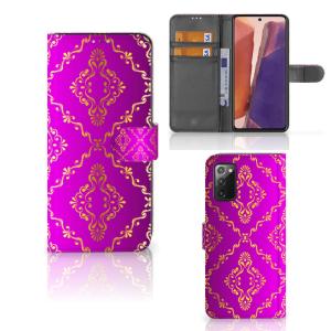 Wallet Case Samsung Galaxy Note 20 Barok Roze Clearance Visit New
