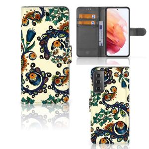 Wallet Case Samsung Galaxy S21 Barok Flower Quality Free Shipping Outlet