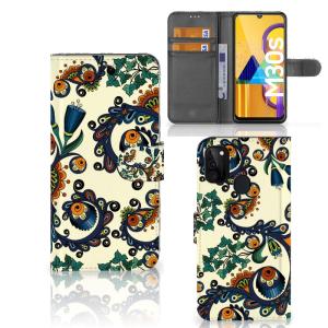 Wallet Case Samsung Galaxy M21 | M30s Barok Flower Cheap Good Selling