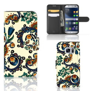 Wallet Case Samsung Galaxy S7 Barok Flower Free Shipping Cost