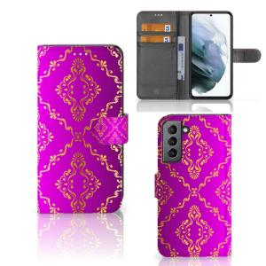 Wallet Case Samsung Galaxy S21 FE Barok Roze Discount Visit New