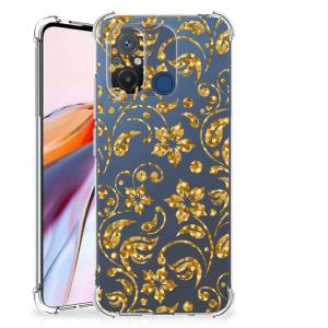 Xiaomi Redmi 12C Case Gouden Bloemen Outlet Wiki