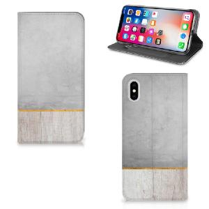 Apple iPhone Xs Max Book Wallet Case Wood Concrete Cost For Sale