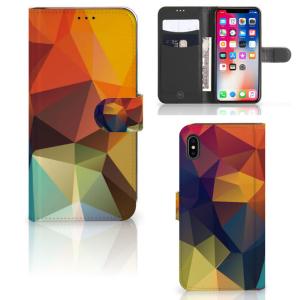 Apple iPhone Xs Max Book Case Polygon Color Discount For Sale