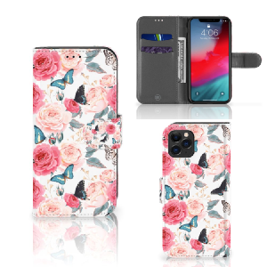 Apple iPhone 11 Pro Hoesje Butterfly Roses Cheap 100% Original