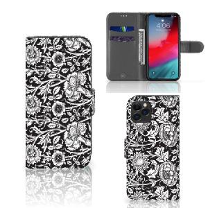 Apple iPhone 11 Pro Hoesje Black Flowers Supply Sale Online