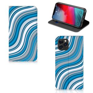 Apple iPhone 11 Pro Hoesje met Magneet Waves Blue Websites Online