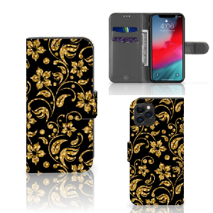 Apple iPhone 11 Pro Hoesje Gouden Bloemen Cheap Sale Online